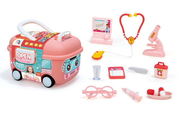 Набор доктора в чемодане на колесиках