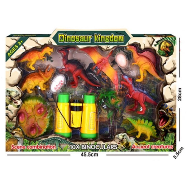 Набор фигурок Dinosaur Kingdom 47938, с биноклем