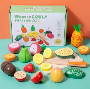 Игровой набор Woode Fruit, на липучке, деревянный