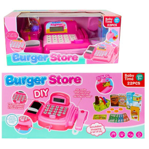 Игровой набор Essa Toys Кассовый аппарат, со светом и звуком, 22 детали