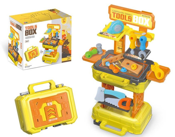 Набор игрушечных инструментов в чемодане 2в1