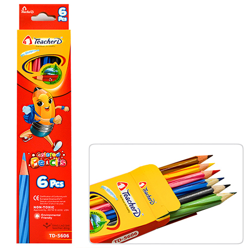 Набор карандашей Stenson ST00386 TeacherD, 6 цветов