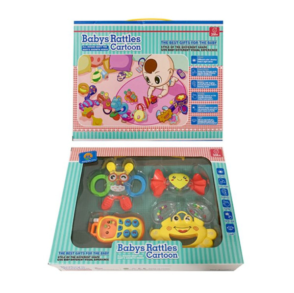 Набор погремушек Babies Rattles Cartoon 44601, 4 шт