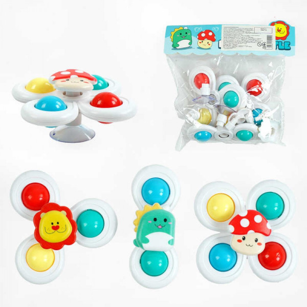 Набор погремушек Baby Rattle, на присоске, спиннер, 3шт