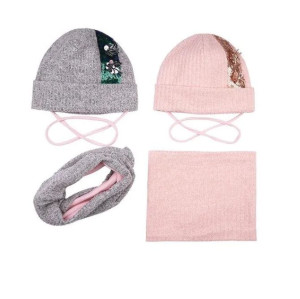 Набор для девочки Dembohouse Кристен, шапка+хомут, на флисе, 6-18м