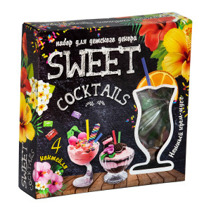 Набор для творчества Sweet cocktails, на 4 коктейля,  масса для лепки