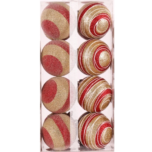 Набор елочных игрушек 400244 Шарики диаметр 8см, 16шт.