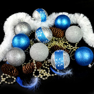 Набор елочных игрушек 88318-6 Шарики, диаметр 6см, 30шт.