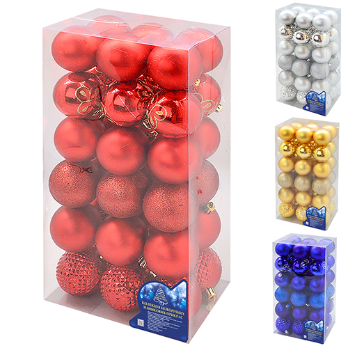 Набор елочных игрушек 8973 Шарики, диаметр 6см, 36шт.