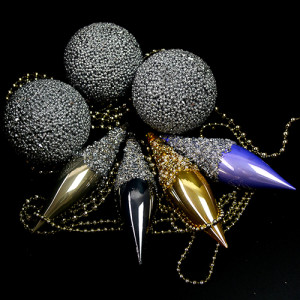 Набор елочных игрушек 9332 Сосульки, 14,5х3,9см, 4шт.