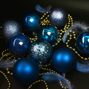 Набор елочных игрушек 9344 Шарики, диаметр 6см, 12шт.