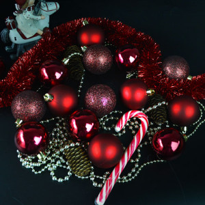 Набор елочных игрушек 9468 Шарики, диаметр 6см, 42шт.