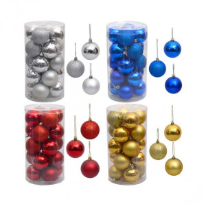 Набор елочных игрушек LC8847/8837 Шарики, диаметр 3см, 24шт.
