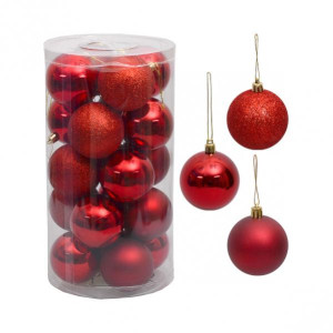 Набор елочных игрушек LC8847/8837 Шарики, диаметр 3см, 24шт.