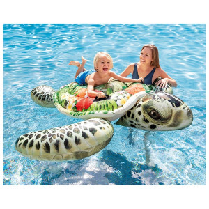 Плотик надувной Intex 57555 Морская черепаха, с ручками, до 80кг, 191х170см, с 3лет