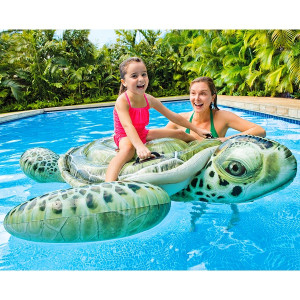 Плотик надувной Intex 57555 Морская черепаха, с ручками, до 80кг, 191х170см, с 3лет