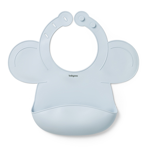 Нагрудник BabyOno, силикон, с защитой плеч, 6м+