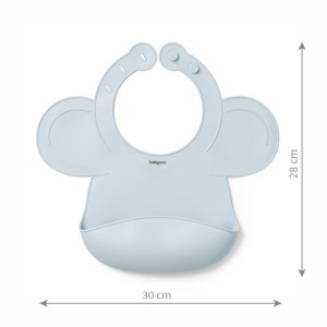 Нагрудник BabyOno, силикон, с защитой плеч, 6м+