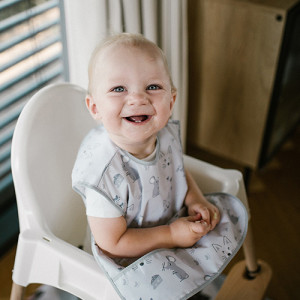 Нагрудник BabyOno , полиэстр, на липучке, с карманом
