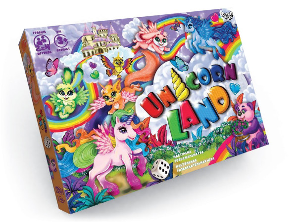 Игра настольная Danko Toys Unicorn Land, с 3-х лет