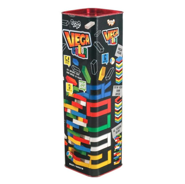 Игра настольная Danko Toys VEGA COLOR, 54 элемента, цветная