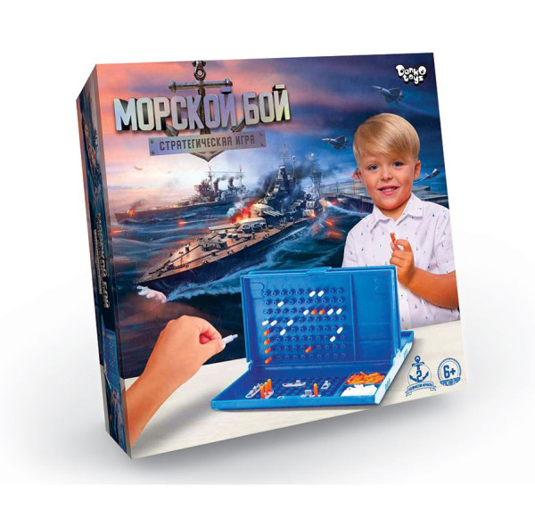 Игра настольная Danko Toys Морской бой, 216 фишек, с 6 лет