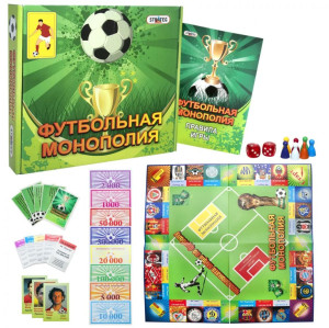 Настольная игра Strateg Футбольная монополия, с 8 лет