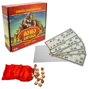 Настольная игра Strateg Лото, с деревянными бочонками, с 6 лет