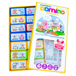 Настольная игра Maximus Разноцветное домино, 28 карточек