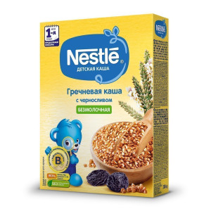 Каша безмолочная Nestle(Россия) Гречневая, с черносливом, 6m+, 200 гр