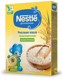 Каша безмолочная Nestle(Россия) Рисовая, 4m+, 200 гр