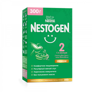 Заменитель грудного молока Nestle Nestogen 2 Premium, детская смесь, 6-12m, 300 гр