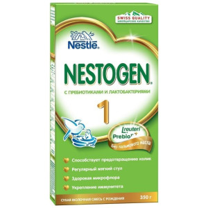 Заменитель грудного молока Nestle Nestogen 1 Prebio, смесь для новорожденного, 0m+, 350 гр