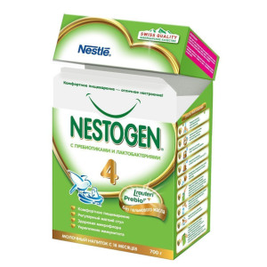 Заменитель грудного молока Nestle Nestogen 4 Prebio, детская смесь, 18m+, 700 гр