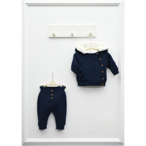 Комплект детской одежды NipperLand 6830, вязаный, 2 элемента: кофта и штанишки, 3-18м