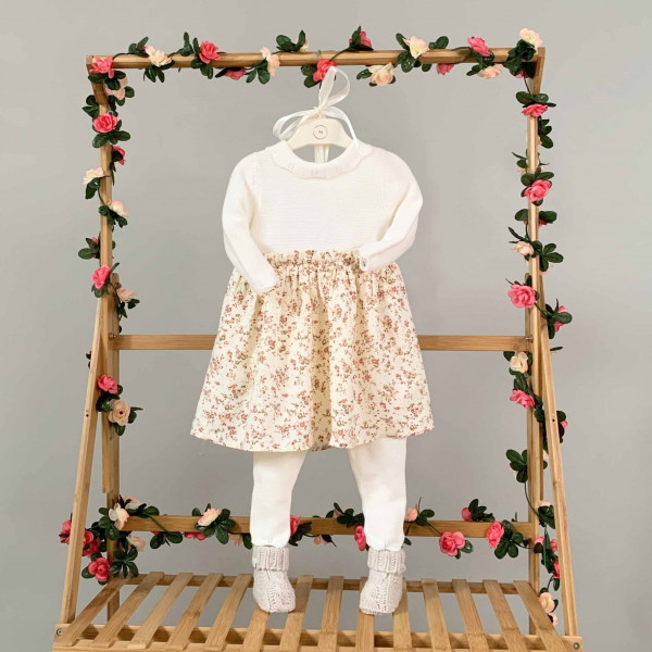 Комплект детской одежды NipperLand 6849, тонкая вязка, 2 элемента, 0-12 м