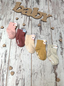 Носки детские Золото Soft&Cotton Зверушки №D358, с тормозами, хлопок, 6-12м