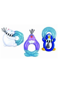 Прорезыватель для зубов Nuby Медвеженок, Тюлень, Пингвин охлаждающий с термогелем, грызунок, зубное кольцо охлаждающее