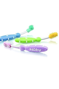 Набор зубных щеток Nuby, детские щеточки для десен и зубов, 3 шт.
