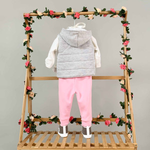 Комплект одежды для девочки Otto Minnie, 3 элемента, двунить, 0-18 м