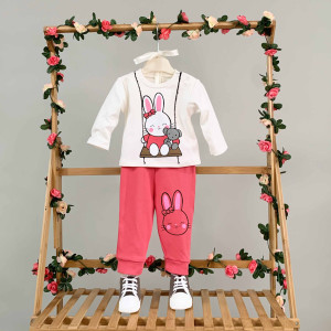 Комплект одежды для девочки Otto Зайка, 3 элемента, двунить, 6-18 м