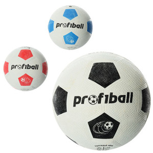 Мяч футбольный PROFIBALL VA 0008, размер 4, резина, Grain зернистый, с сеткой и иглой