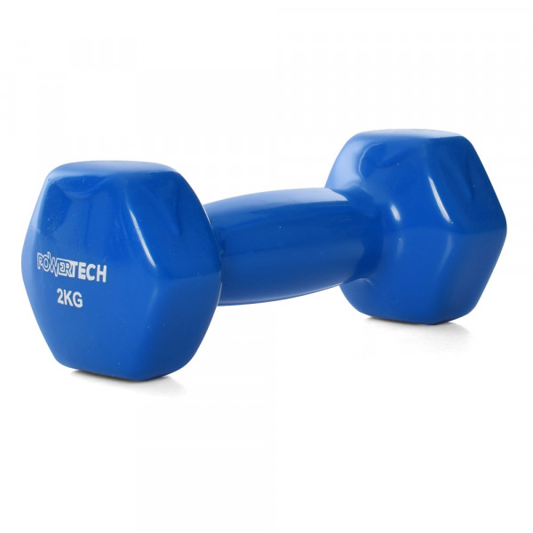 Гантель M 0290-BL-1, с виниловым покрытием, 2 кг