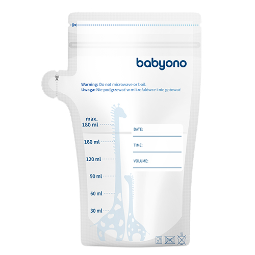 Пакеты BabyOno для хранения грудного молока, 180 мл, 30 шт