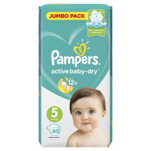 Подгузники Pampers Active Baby-Dry №5 (11-18кг) 60шт.