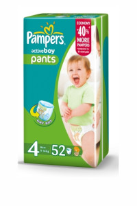 Подгузники трусики Pampers Active Boy №4 (9-14кг) 52шт, для мальчиков