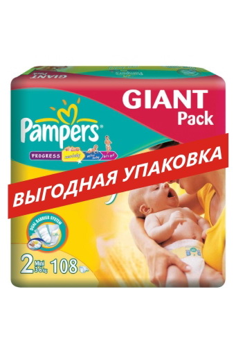 Подгузники Pampers New Baby №2 (3-6кг) 108шт.