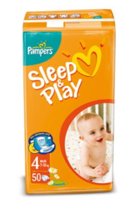 Подгузники Pampers Sleep & Play №4 (9-14кг), 50 шт.