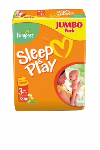 Подгузники Pampers Sleep & Play midi №3 (4-9кг), 78 шт.