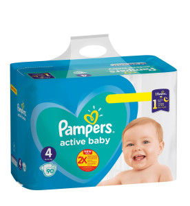 Подгузники Pampers Active Baby №4  (9-14кг) 90 шт